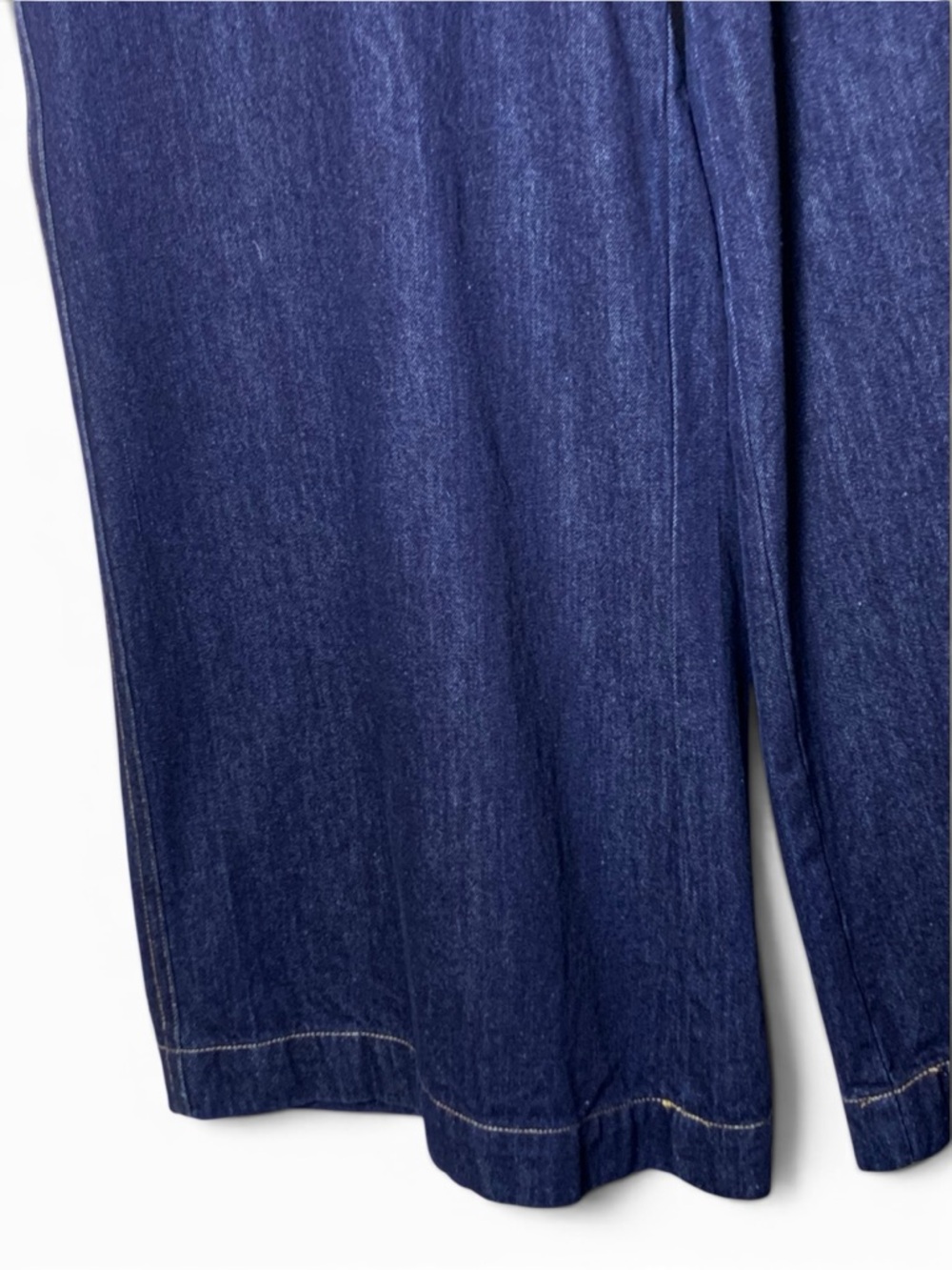 Free Market Jeans Womens M Dark Wash Super Wide Leg High Rise Gold Chain Denim - Picture 7 of 15